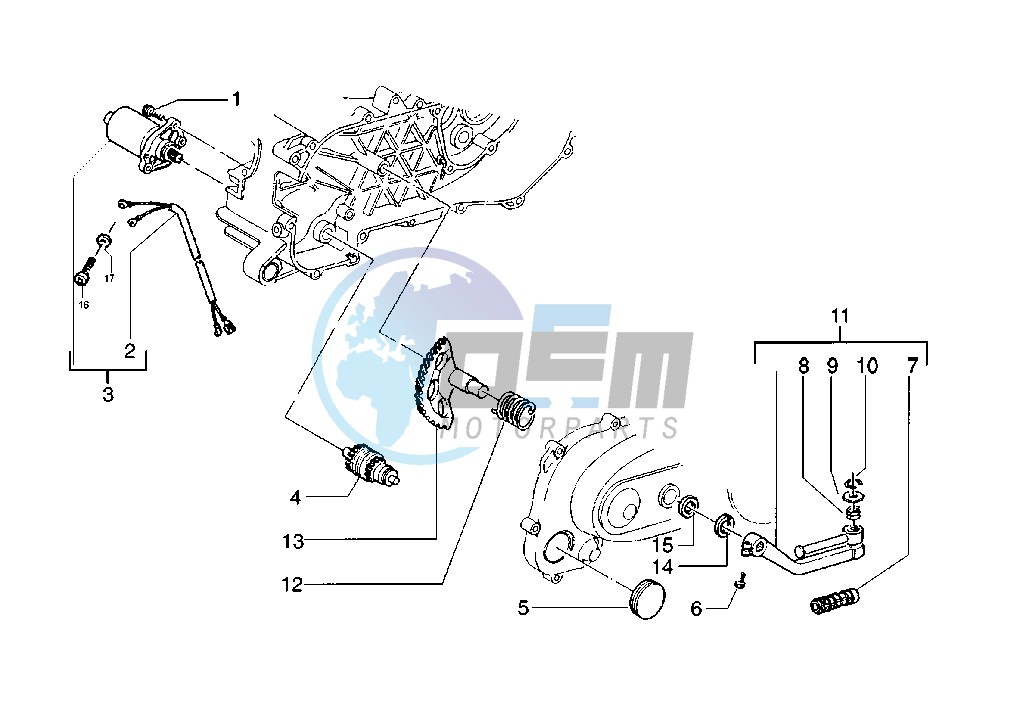 Starting Motor - Starting lever