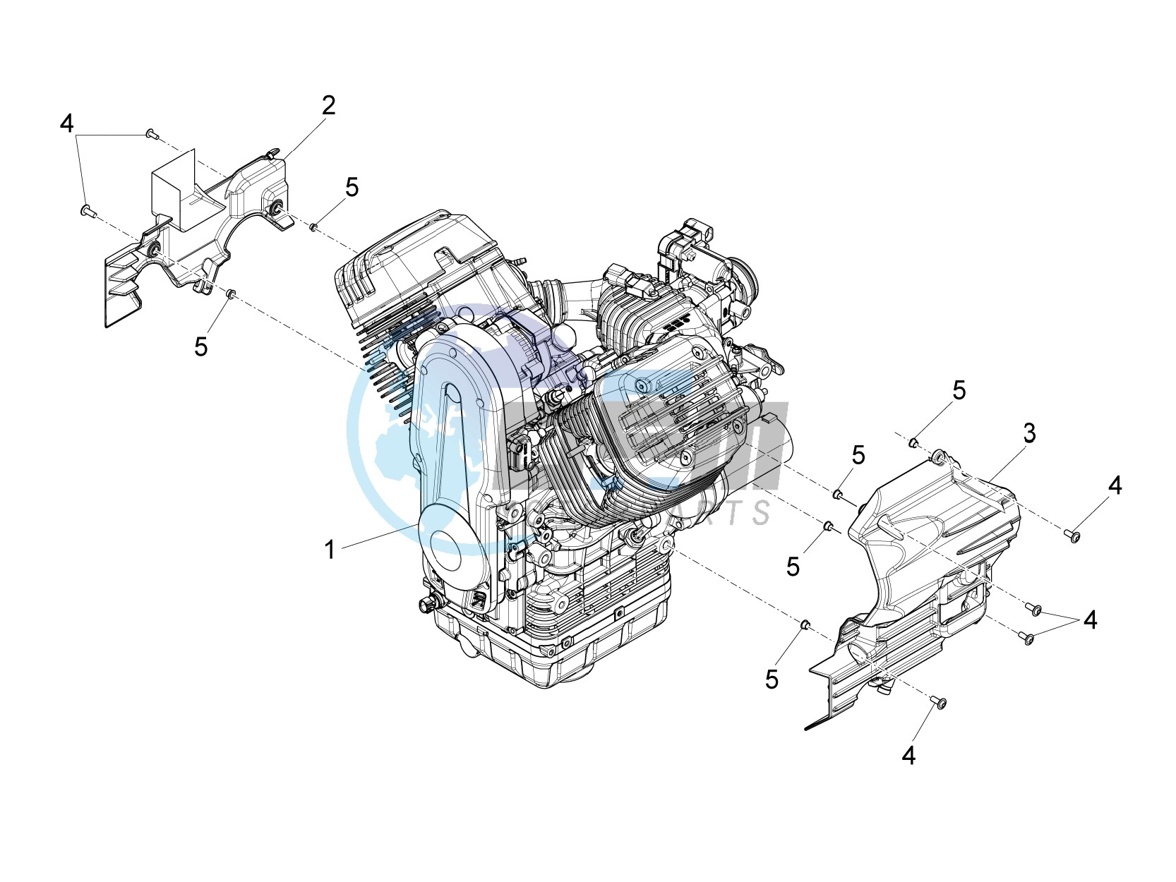 Engine-Completing part-Lever