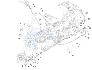 SUPER GTS 125 4T 3V IE NOABS E2-E3 (APAC) drawing Brakes pipes - Calipers