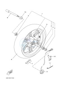 VP250 X-CITY (5B2C 5B2C 5B2C) drawing FRONT WHEEL