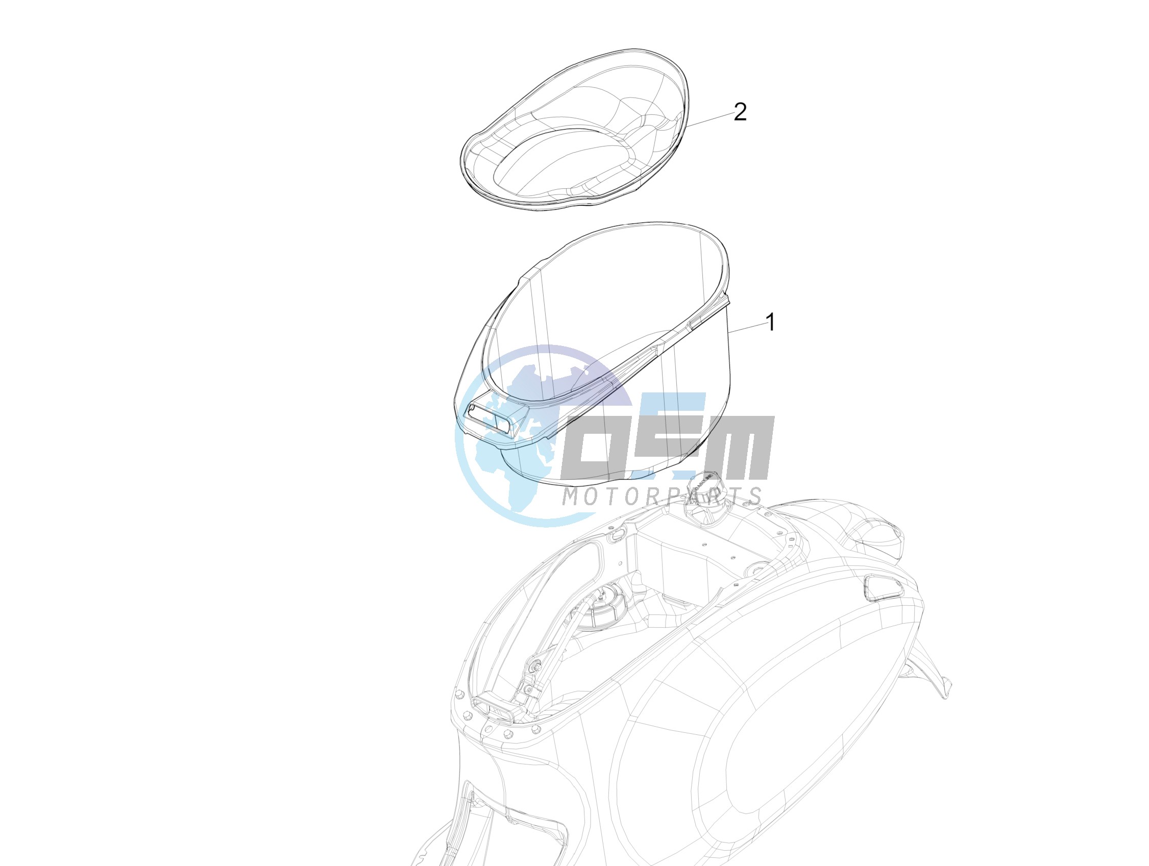 Helmet housing - Undersaddle