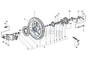 MITO EU2/EU3 125 drawing REAR WHEEL