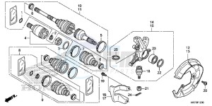 TRX420FA6H Europe Direct - (ED) drawing FRONT KNUCKLE/FRONT DRIVESHAFT