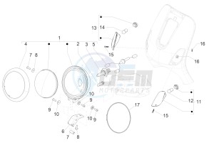 LXV 150 4T 3V IE NOABS E3 (APAC) drawing Front headlamps - Turn signal lamps