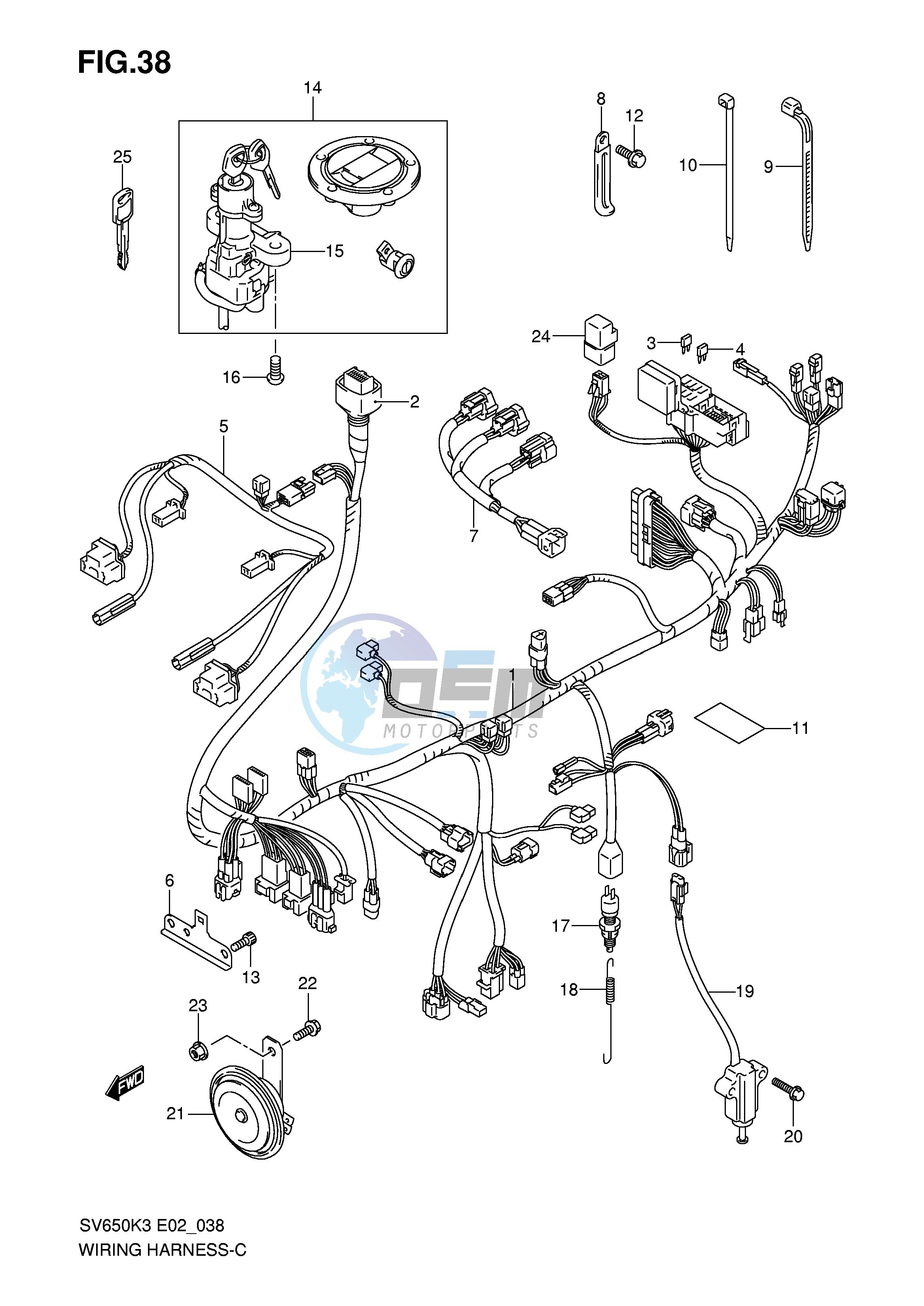 WIRING HARNESS (SV650SK3 SK4 SUK3 SUK4)