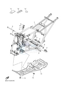 YFM350A YFM350TF GRIZZLY 350 2WD (B145) drawing FRAME