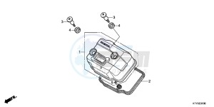 CBR125RTD CBR125RT UK - (E) drawing CYLINDER HEAD COVER