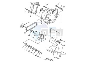 XC FLY ONE R 150 drawing AIR SHROUD , FAN