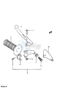 RM125 1983 drawing LEFT HANDLE GRIP