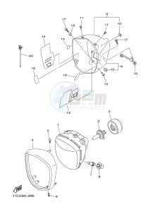 XVS1300A XVS1300A UBS MIDNIGHT STAR (1CS8) drawing HEADLIGHT