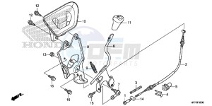 TRX420FA5F TRX420F Europe Direct - (ED) drawing SELECT LEVER