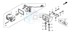 VT750DCB SHADOW SPIRIT drawing TAILLIGHT