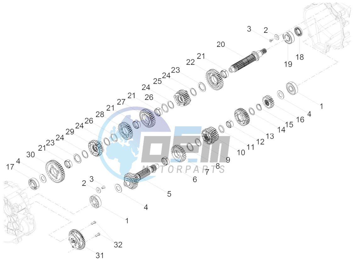 Gear box - Gear assembly