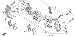 CBR600RR drawing FRONT BRAKE CALIPER