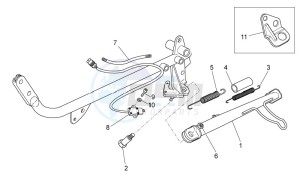 V7 Racer 750 drawing Lateral stand