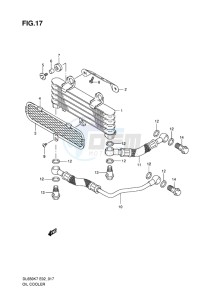 DL 650 V-STROM EU-UK drawing OIL COOLER