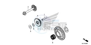 CBR650F 2ED - (2ED) drawing STARTING DRIVEN GEAR