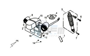 CELLO ALLO 125 drawing TAIL LIGHT - REAR SUSPENSION