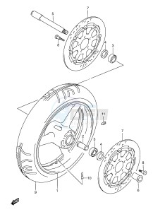 GSX-R600 (E2) drawing FRONT WHEEL (MODEL Y)