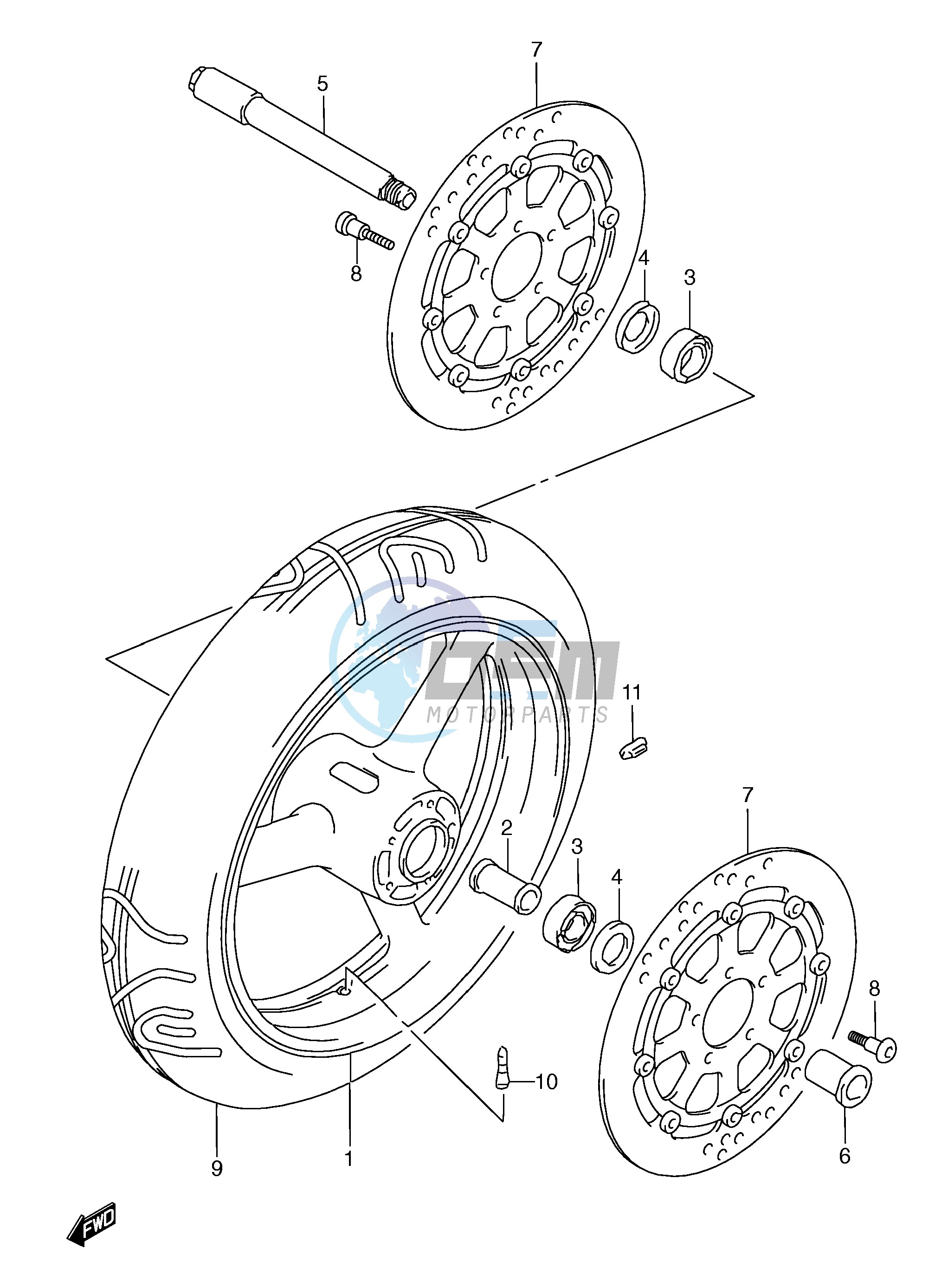 FRONT WHEEL (MODEL Y)