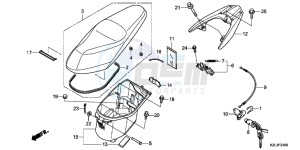 NSC110E Vision 110 - NSC110E UK - (E) drawing SEAT/LUGGAGE BOX