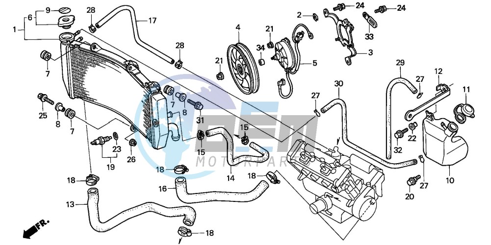 RADIATOR (CBR900RRY,1/RE1)