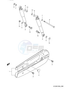 A100 (E6) drawing REAR SHOCK ABSORBER