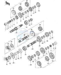 KZ 650 B (B1-B3) drawing TRANSMISSION