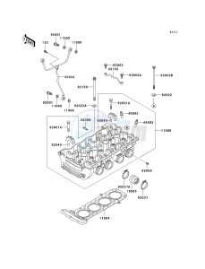 ZG 1000 A [CONCOURS] (A20) A20 drawing CYLINDER HEAD