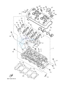 MTN-1000D MT-10 SP MT-10 SP (BW84) drawing CYLINDER HEAD