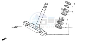 VFR800 drawing STEERING STEM