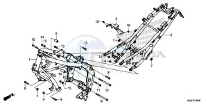 CB500XAF CB500X UK - (E) drawing FRAME BODY