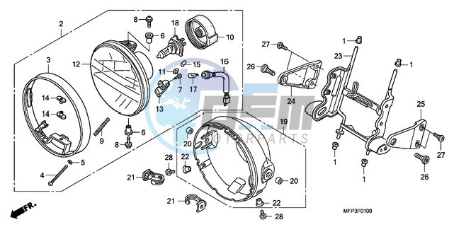 HEADLIGHT (CB1300/CB1300A )