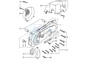 TREKKER - 100 cc drawing CLUTCH COVER