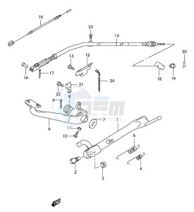 GZ125 (P19) drawing STAND - REAR BRAKE