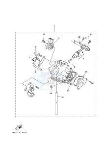 YFM700FWAD YFM700PSF GRIZZLY 700 EPS (B38A) drawing THROTTLE BODY ASSY 1