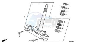 SH1259 Europe Direct - (ED) drawing STEERING STEM