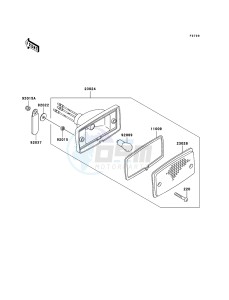 KLF250 KLF250A9F EU GB drawing Taillight(s)