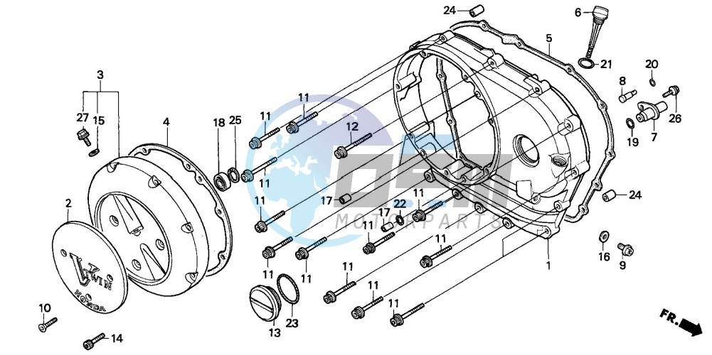 RIGHT CRANKCASE COVER (VT1100CS/CT)