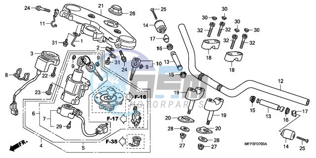 HANDLE PIPE/TOP BRIDGE