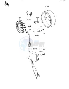 KZ 550 D [GPZ] (D1) [GPZ] drawing GENERATOR_REGULATOR