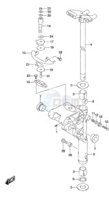 DF 20A drawing Swivel Bracket  -  Tiller Handle w/Power Tilt