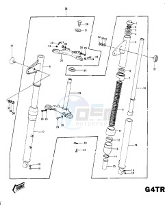 G4 TR (A-C) 100 drawing FRONT FORK G4TR-C -- 70-73- -