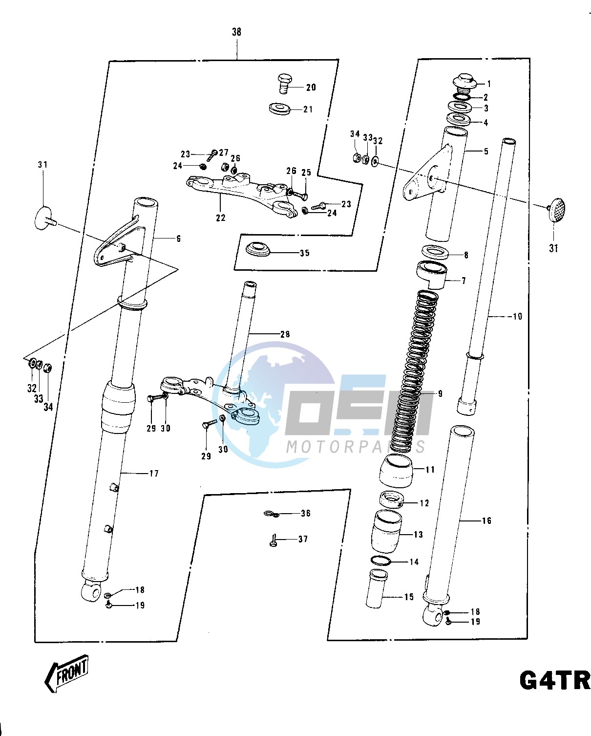 FRONT FORK G4TR-C -- 70-73- -