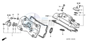 VFR800A9 UK - (E / ABS MME) drawing CYLINDER HEAD COVER