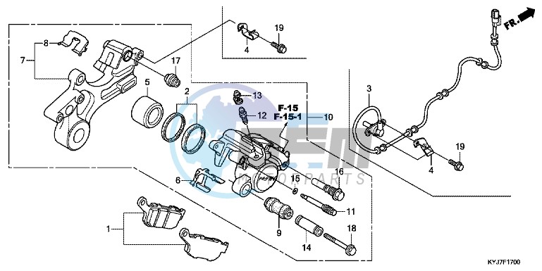 REAR BRAKE CALIPER