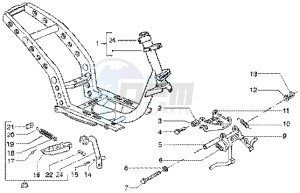 Runner 50 Poggiali drawing Chassis - Central stand