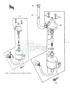 KZ 1300 A (A1-A3) drawing FUEL SOLENOID VALVE