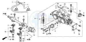 FJS600A SILVER WING drawing THROTTLE BODY