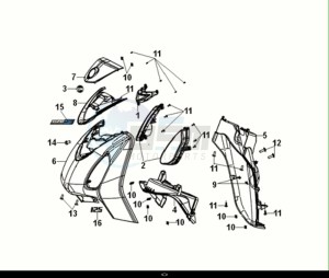 SYMPHONY S 125 (XF12W1-EU) (E5) (M1) drawing FRONT COVER